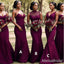 Mismached Sexy Purple Soft Satin Mermaid Long Cheap Bridesmaid Dresses ,BD66