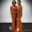 Mismached Elegant Orange Off Shoulder Simple Cheap Mermaid Long Bridesmaid Dresses ,BD155