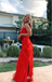 Elegant Red Sheath Party Dress Long Prom Dresses to Impress,MB1008