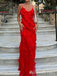 Elegant Red Sheath Party Dress Long Prom Dresses to Impress,MB1008