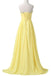 Strapless Beaded Yellow Sweetheart A-line Long Party Dress Prom Dresses,MB1058