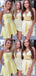 Mismatched Elegant Yellow A -line /Mermaid/ Two Pieces  Affordable Homecoming Dresses , HD231