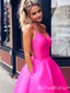 Cute Sexy PInk Spaghetti Straps Sweetheart Lace Up Back Homecoming Dresses, HD225