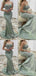 Charming Beaded High-end Sexy Mint Green Strapless Mermaid Evening Gown Long Formal Dresses Prom Dresses,MB371