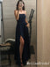 Spaghetti Straps A-line Side Slit Party Dress Long Prom Dresses to Impress ,MB976