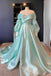 Elegant Blue Strapless A-line Long Party Dress Prom Dresses,MB1070