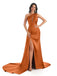 Stylish Mismatched Orange Long Bridesmaid Dresses ,BD250