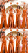 Stylish Mismatched Orange Long Bridesmaid Dresses ,BD250