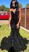 Gorgeous Shiny Black Strapless Sweetheart Mermaid Long Party Dress Prom Dresses,MB1073