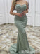 Charming Beaded High-end Sexy Mint Green Strapless Mermaid Evening Gown Long Formal Dresses Prom Dresses,MB371