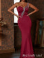 Sexy One Shoulder Mermaid Evening Gown Long Prom Dresses ,MB230
