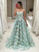 Stylish Sweetheart A-line Evening Gown Long Evening Party Prom Dresses,MB813