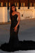 Gorgeous Shiny Black Strapless Sweetheart Mermaid Long Party Dress Prom Dresses with Trailing,MB1074