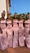 Elegant Appliques One Shoulder Tulle Mermaid Long Bridesmaid Dresses,BD197