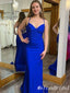 Spaghetti Straps Mermaid Sweetheart Lace up Back Party Dress Long Prom Dresses to Impress ,MB984