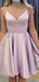 Elegant Pink A-line Spaghetti Straps Sweetheart Affordable Homecoming Dresses , HD230