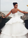 Elegant White Sleeveless Strapless Tulle Sweetheart Side Slit A-Line Long Wedding Dresses ,WD68