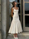 Elegant Ivory Square A-line Long Party Dress Prom Dresses,MB1081