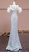 Gorgeous Silver Strapless Mermaid Long Party Dress Prom Dresses,MB1083