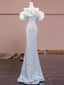 Gorgeous Silver Strapless Mermaid Long Party Dress Prom Dresses,MB1083