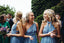 Mismatched Blue A-Line Jersey Pleats Long Cheap Bridesmaid Dresses,BD13