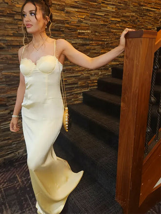 Sexy Yellow Sweetheart Mermaid Long Formal Dress to Impress,MB11047