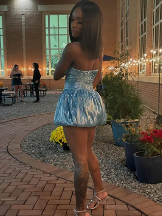 Sexy Blue Sweetheart Short Party Dress Short Homecoming Dress, HD503