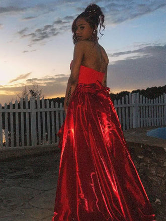 Sexy Red Sweetheart A-line Long Formal Dress to Impress,MB11069