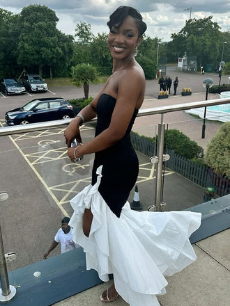 Elegant Black Mermaid Long Formal Dress to Impress,MB11046