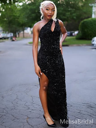Sexy Black Mermaid Long Formal Dress to Impress,MB11162