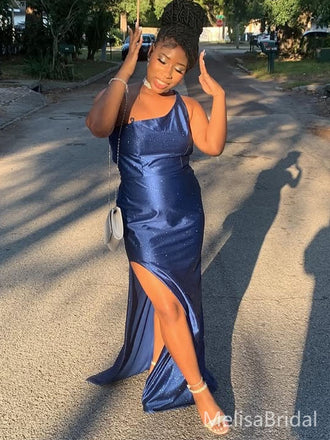 Popular Blue Slit Mermaid Long Formal Dress to Impress,MB11171