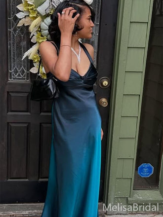 Popular Blue Spaghetti Straps Mermaid Long Formal Dress to Impress,MB11117