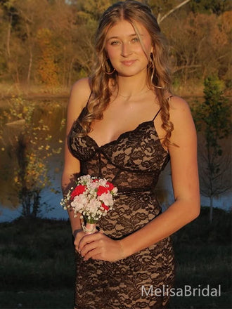 Sexy Black Spaghetti Straps Short Party Dress Short Homecoming Dress, HD534