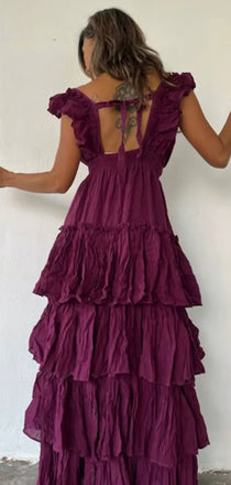 Elegant Purple Spaghetti Straps Long Formal Dress to Impress,MB11035