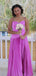 Popular Purple Spaghetti Straps A-line Long Formal Dress to Impress,MB11115