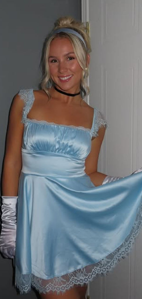 Elegant Blue Spagehtti Straps Short Party Dress Short Homecoming Dress, HD550