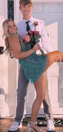 Cute Green Sweetheart Short Party Dress Short Homecoming Dress, HD486