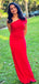 Popular Red One-shoulder Mermaid Long Formal Dress to Impress,MB11116
