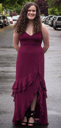 Popular Purple Spaghetti Straps Long Formal Dress to Impress,MB11159