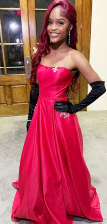 Sexy Red A-line Sweetheart Long Formal Dress to Impress,MB11098