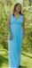 Elegant Blue A-line Long Formal Dress to Impress,MB11195
