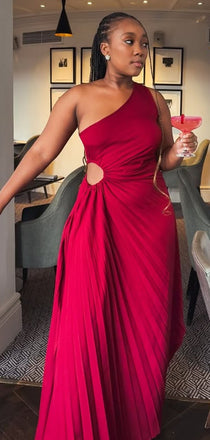 Elegant Red A-line Long Formal Dress to Impress,MB11045