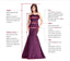 Elegant Spaghetti Straps Mermaid V-Neck Lace Up Back Graduation Party Homecoming Dresses, HD333