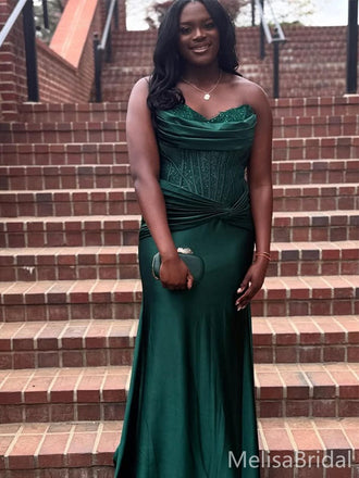 Sexy Green Mermaid Long Formal Dress to Impress,MB11130