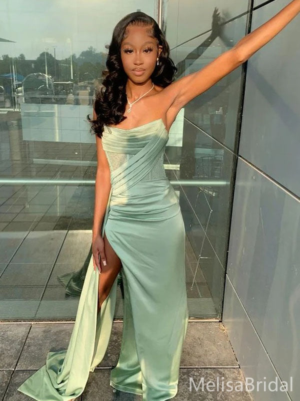 Sexy Green Strapless  Mermaid Long Prom Dresses  ,MB10990