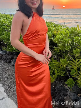 Elegant Orange Mermaid Long Formal Dress to Impress,MB11134