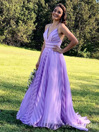 Sexy Purple Spaghetti Straps Long Formal Dress to Impress,MB11153