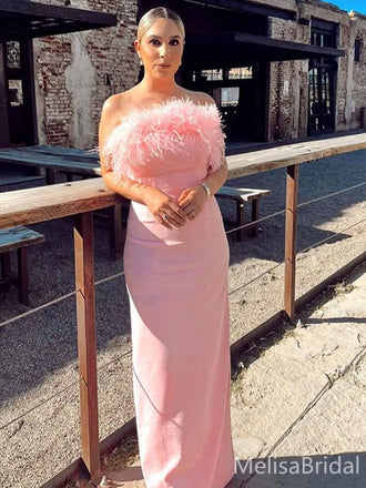 Elegant Pink Straight Across Mermaid Long Formal Dress to Impress,MB11094