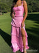 Popular Pink A-line Spaghetti Straps Long Formal Dress to Impress,MB11108
