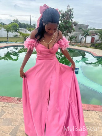 Popular Pink A-line  Long Formal Dress to Impress,MB11155